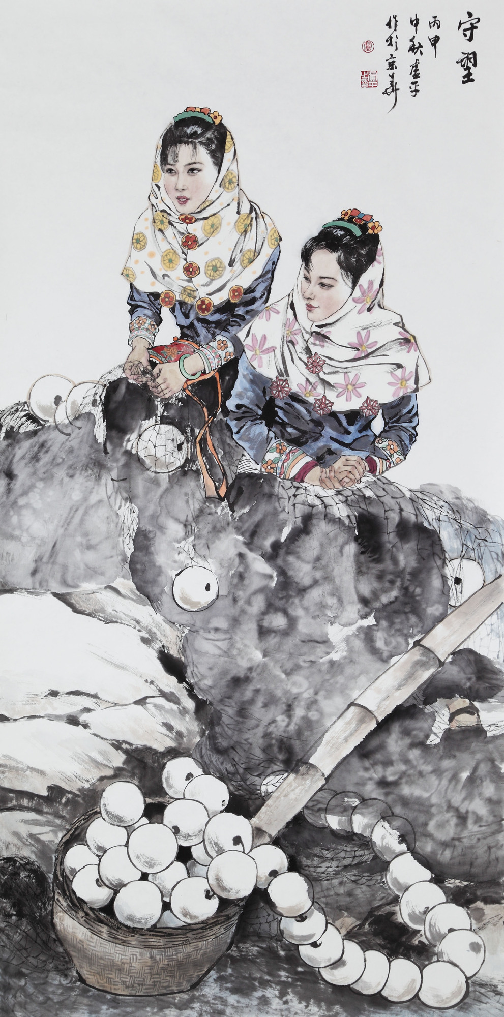 《守望》卢平作137x68cm.jpg