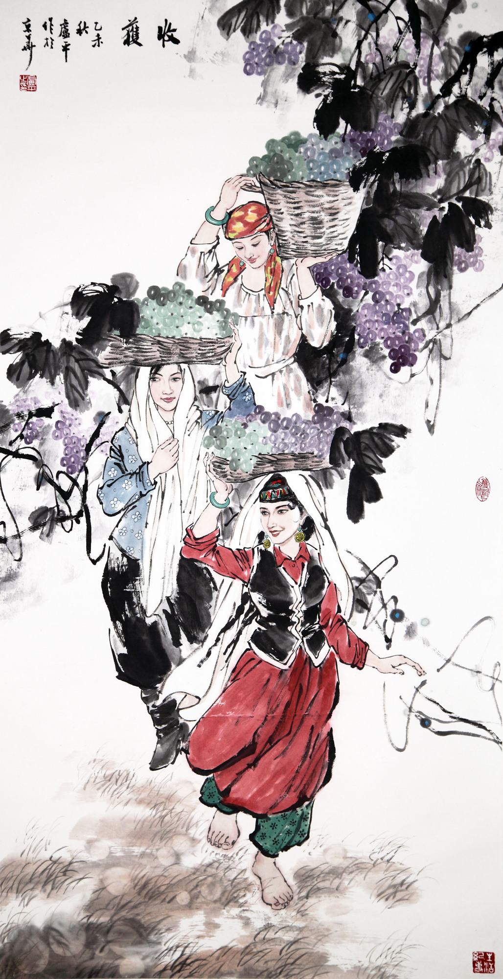 《收获》卢平作137x68cm(2015).jpg